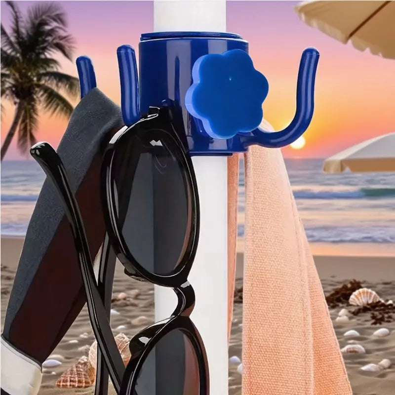 Multi-functional Space-saving Four-corner Hook Useful Umbrella Accessories Portable Outdoor Beach Umbrella Hooks Hanger 1/2pcs