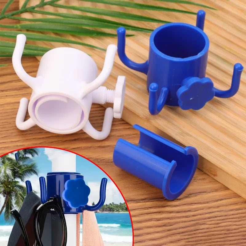 Multi-functional Space-saving Four-corner Hook Useful Umbrella Accessories Portable Outdoor Beach Umbrella Hooks Hanger 1/2pcs