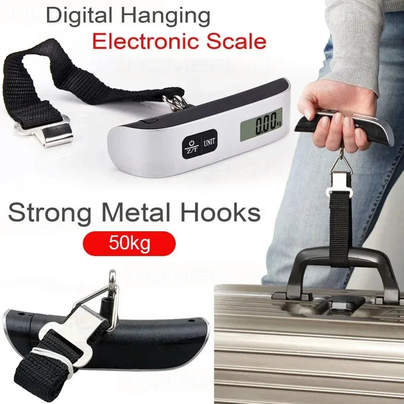 Luggage Scale 110lb 50kg Digital Handheld Portable Hanging Baggage Scale for Travel Suitcase Weight Scale