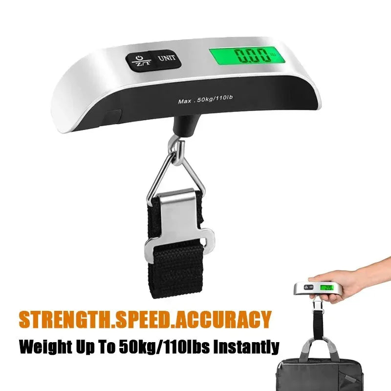 Luggage Scale 110lb 50kg Digital Handheld Portable Hanging Baggage Scale for Travel Suitcase Weight Scale
