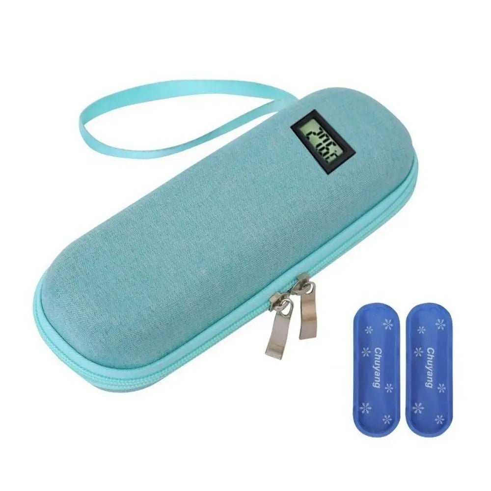 Thermometer Display Insulin Cooler Travel Case Cooling Thermal Insulated Refrigerated Medicine Organizer with Ice Pack