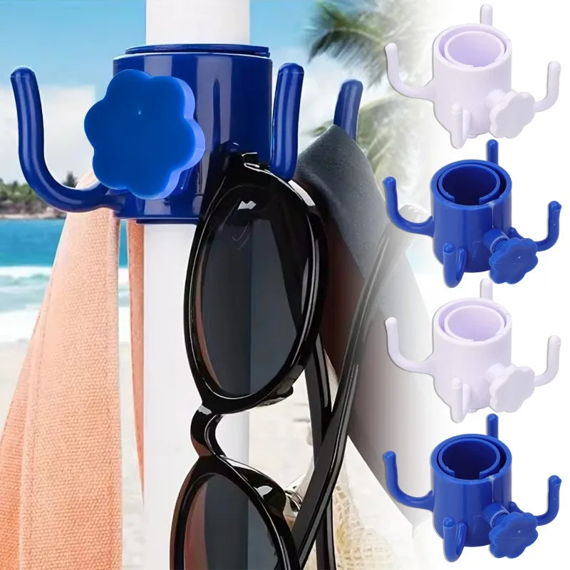 Multi-functional Space-saving Four-corner Hook Useful Umbrella Accessories Portable Outdoor Beach Umbrella Hooks Hanger 1/2pcs