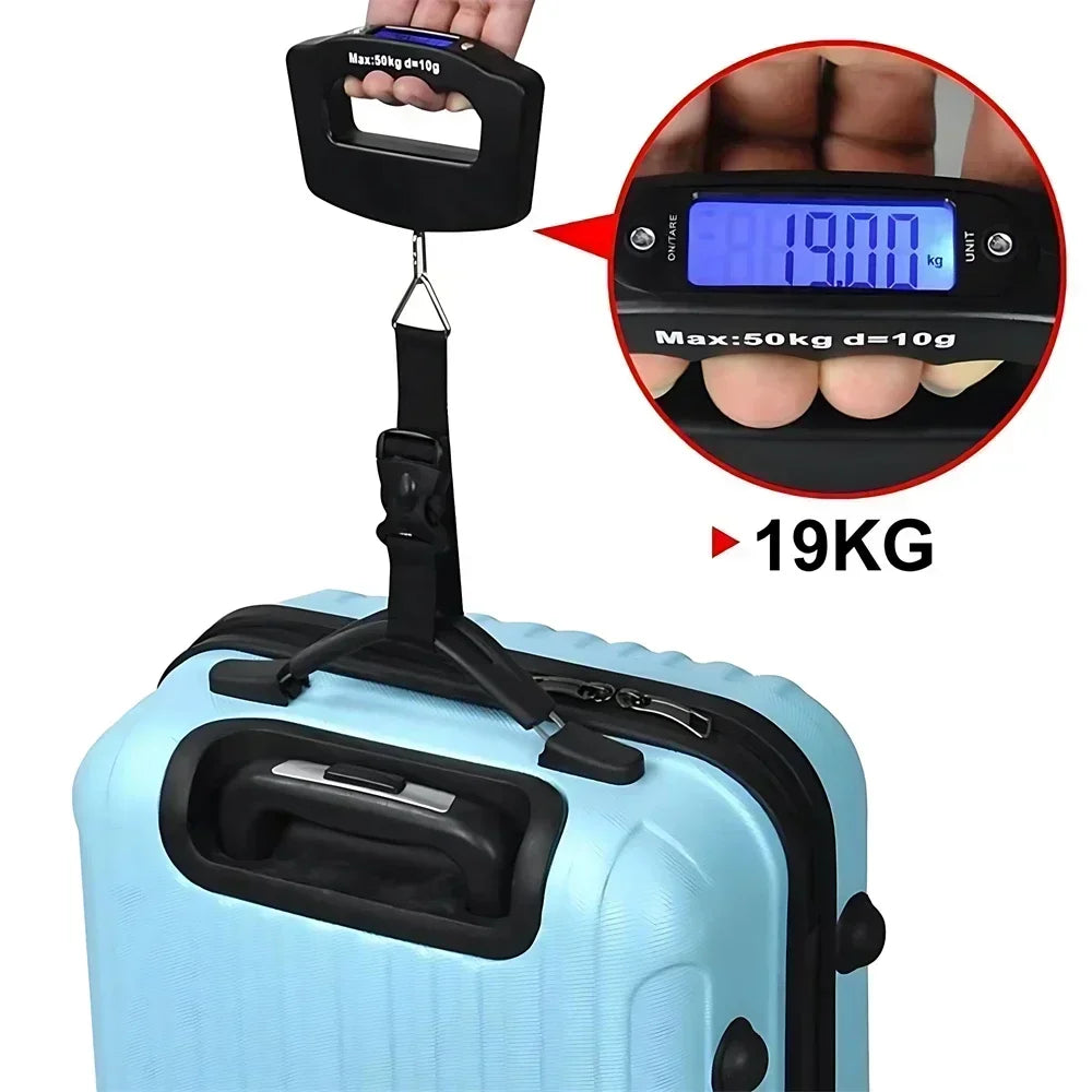 Digital Luggage Scale Electronic Portable Suitcase Travel Weighs With Backlight Electronic Travel Hanging Scales