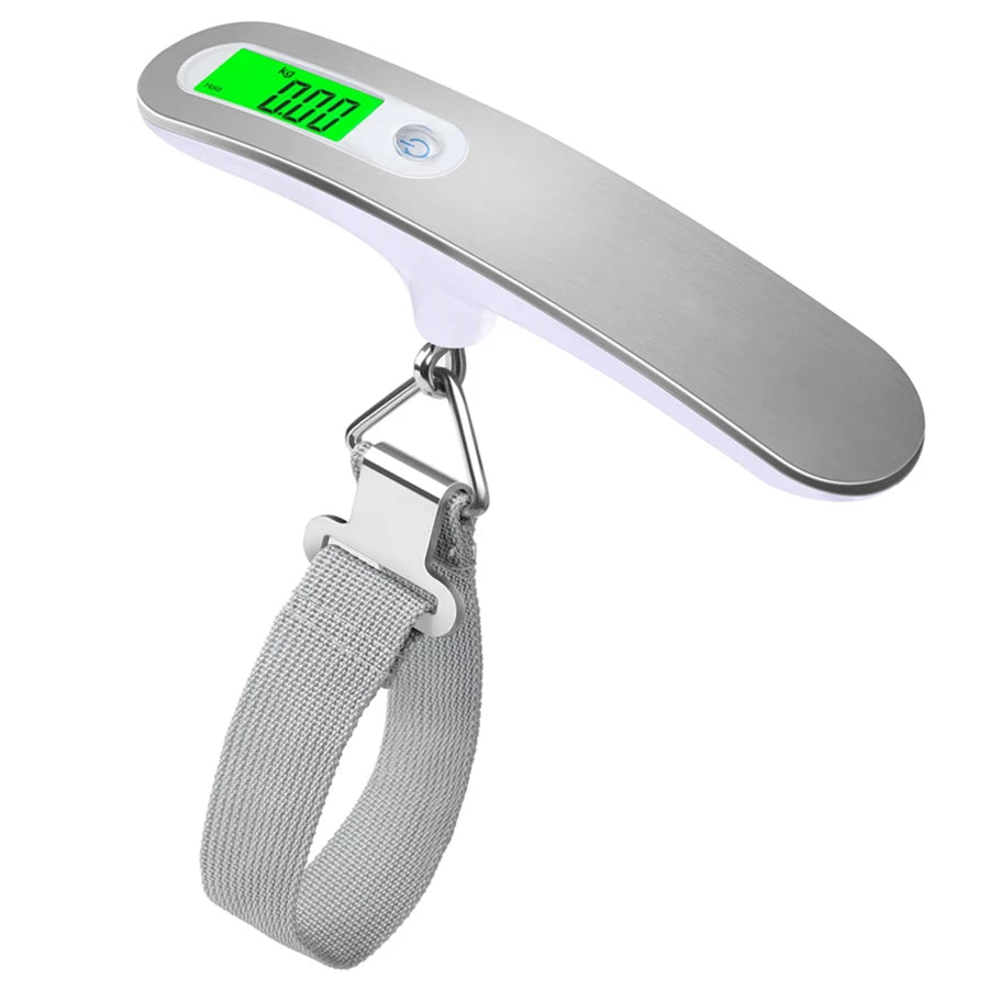 Portable Scale Digital LCD Display 110lb/50kg Electronic Luggage Hanging Suitcase Travel Weighs Baggage Fishing Scale with Hook