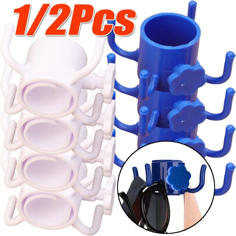 Multi-functional Space-saving Four-corner Hook Useful Umbrella Accessories Portable Outdoor Beach Umbrella Hooks Hanger 1/2pcs